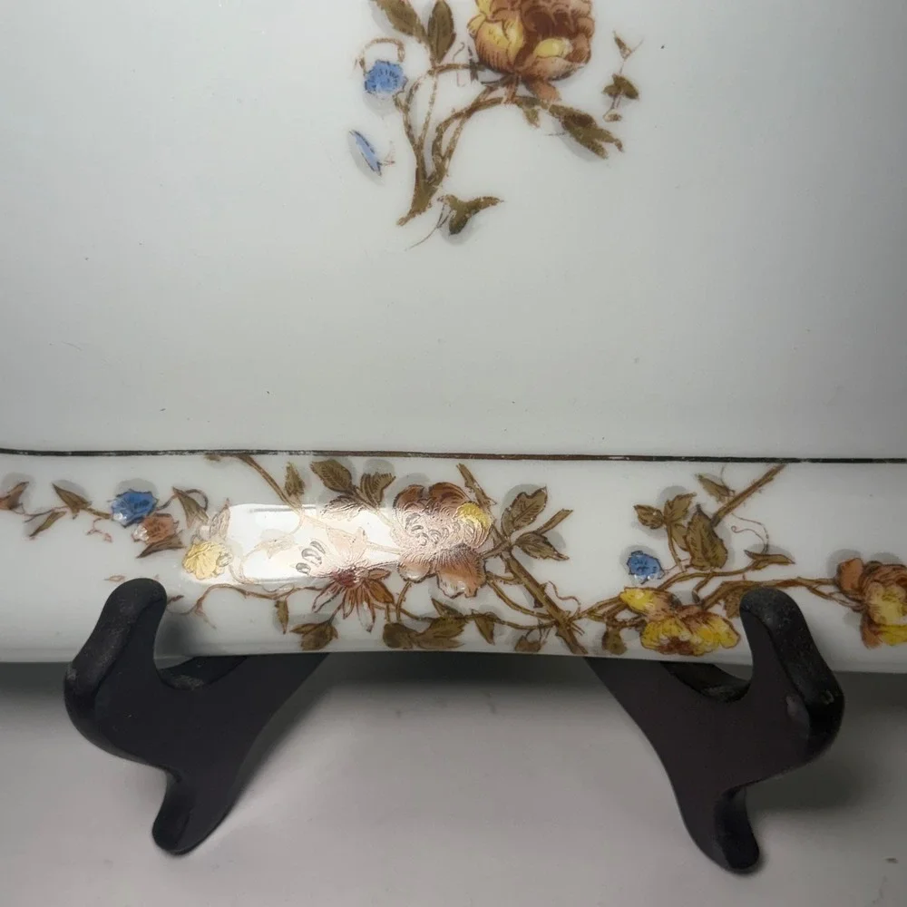 Haviland Limoges France Floral Porcelain Rectangular Platter‎ Tray H&Co L 12x8